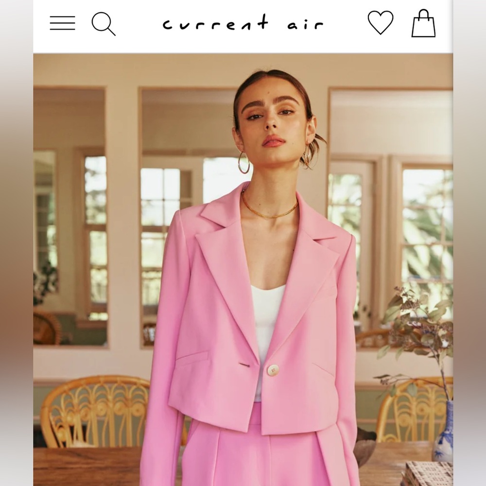 Current air welt pocket cropped blazer. Small. Worn once